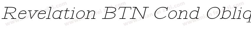 Revelation BTN Cond Oblique字体转换